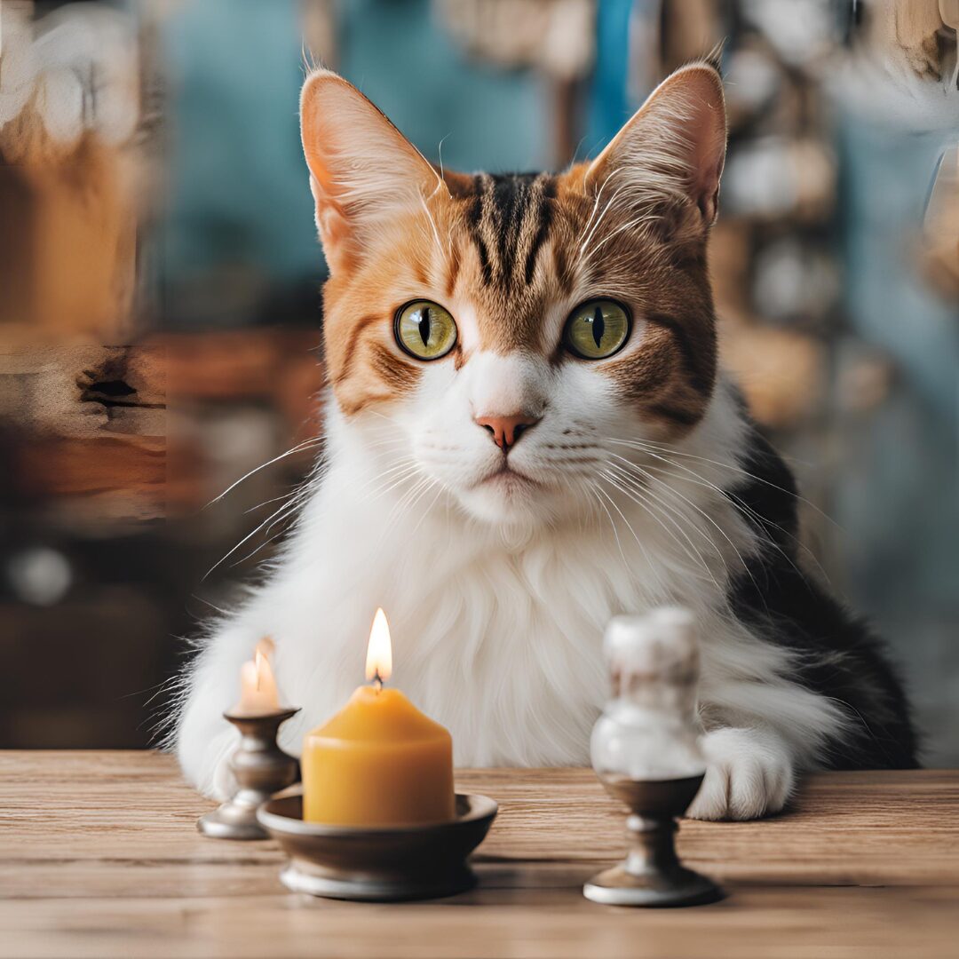 Ensure your feline friend's safety by taking precautions when using candles in your home."