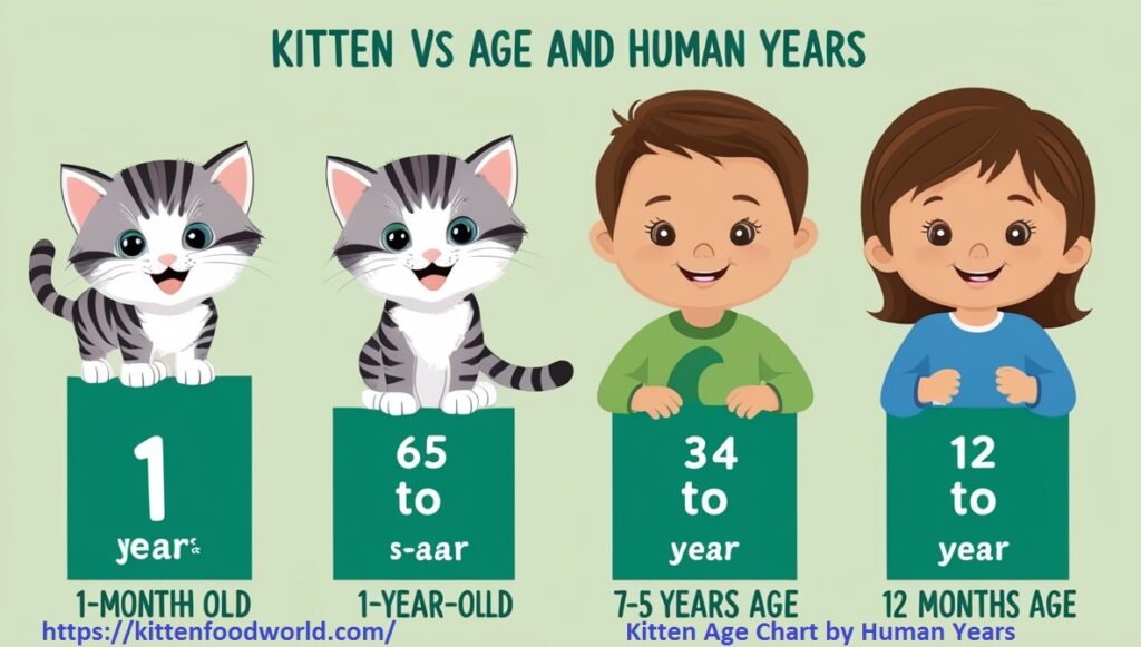 Visual of Kitten Age Chart in Human Years