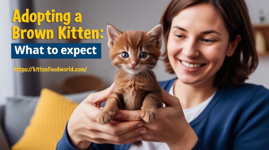 Person holding a brown kitten.