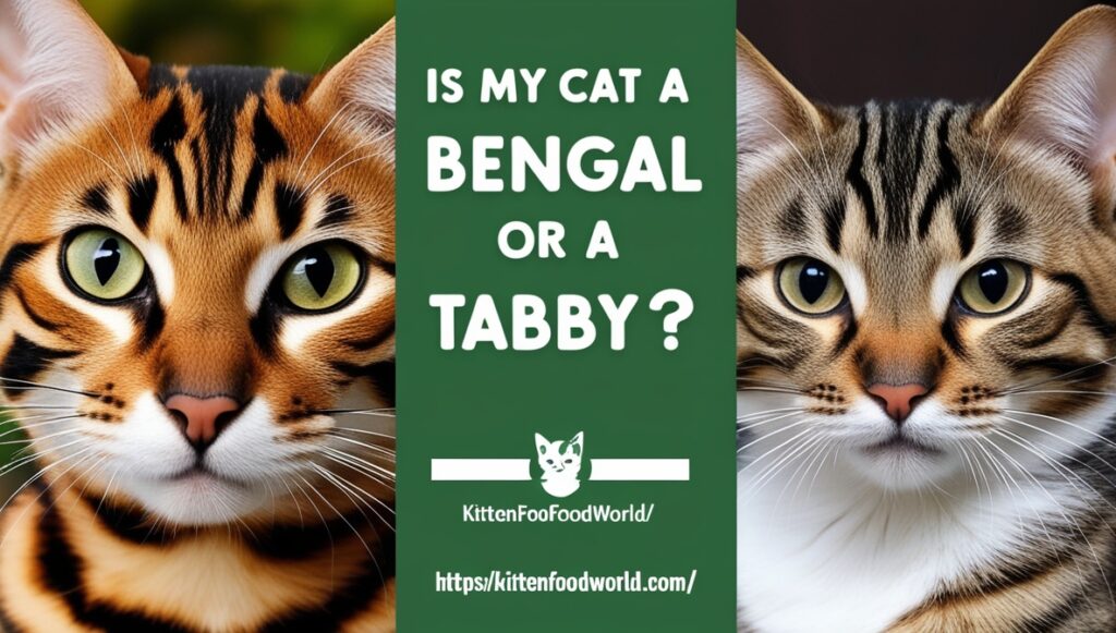 Close-up of Bengal, tabby, and Bengal mix coats for comparison. 