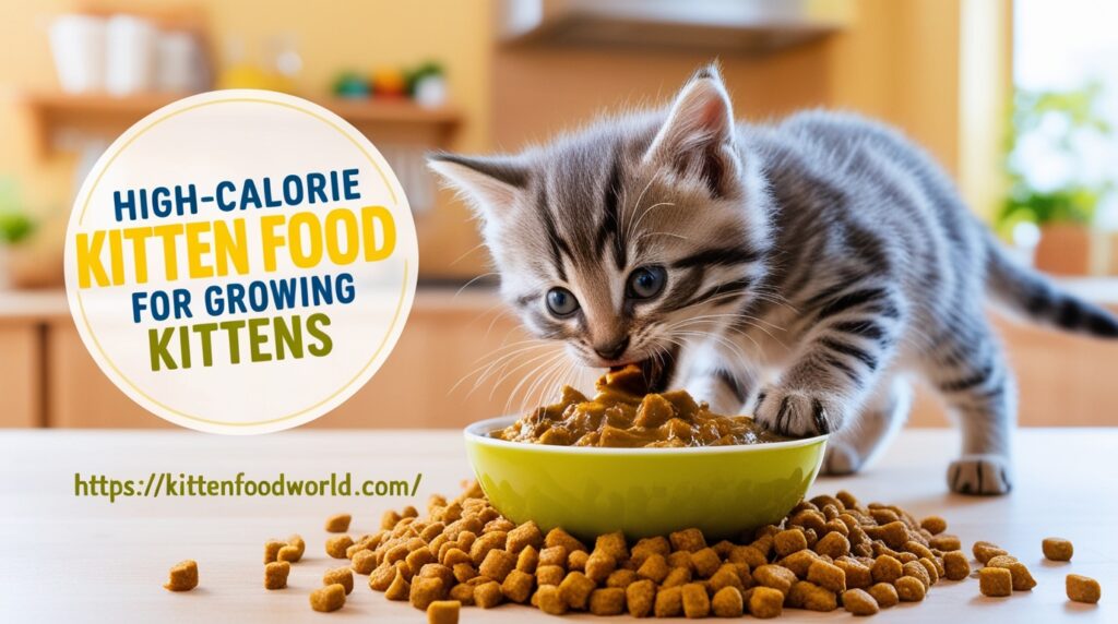 Image showing High-Calorie Kitten Food for Growing Kittens.