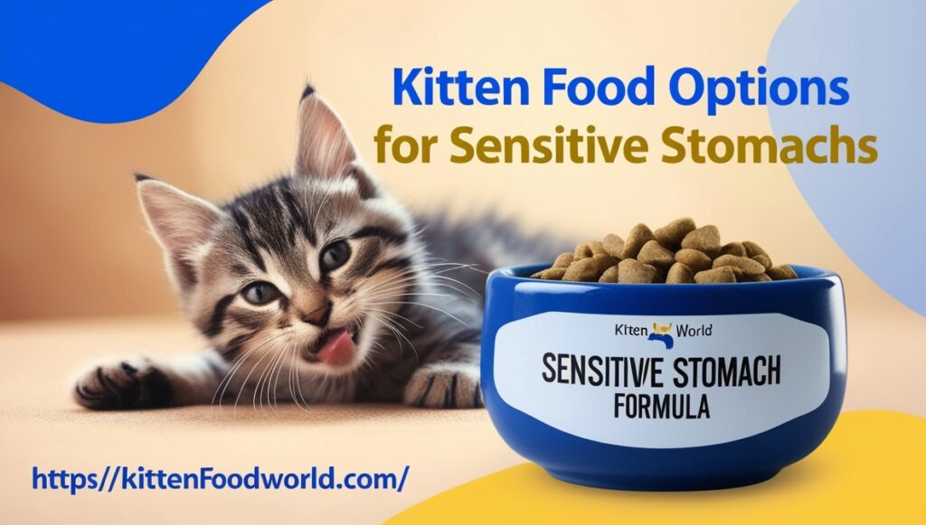 Special formula kitten food for sensitive stomachs.