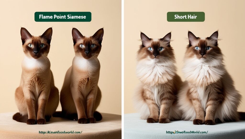 Flame Point Siamese Long Hair vs. Short Hair